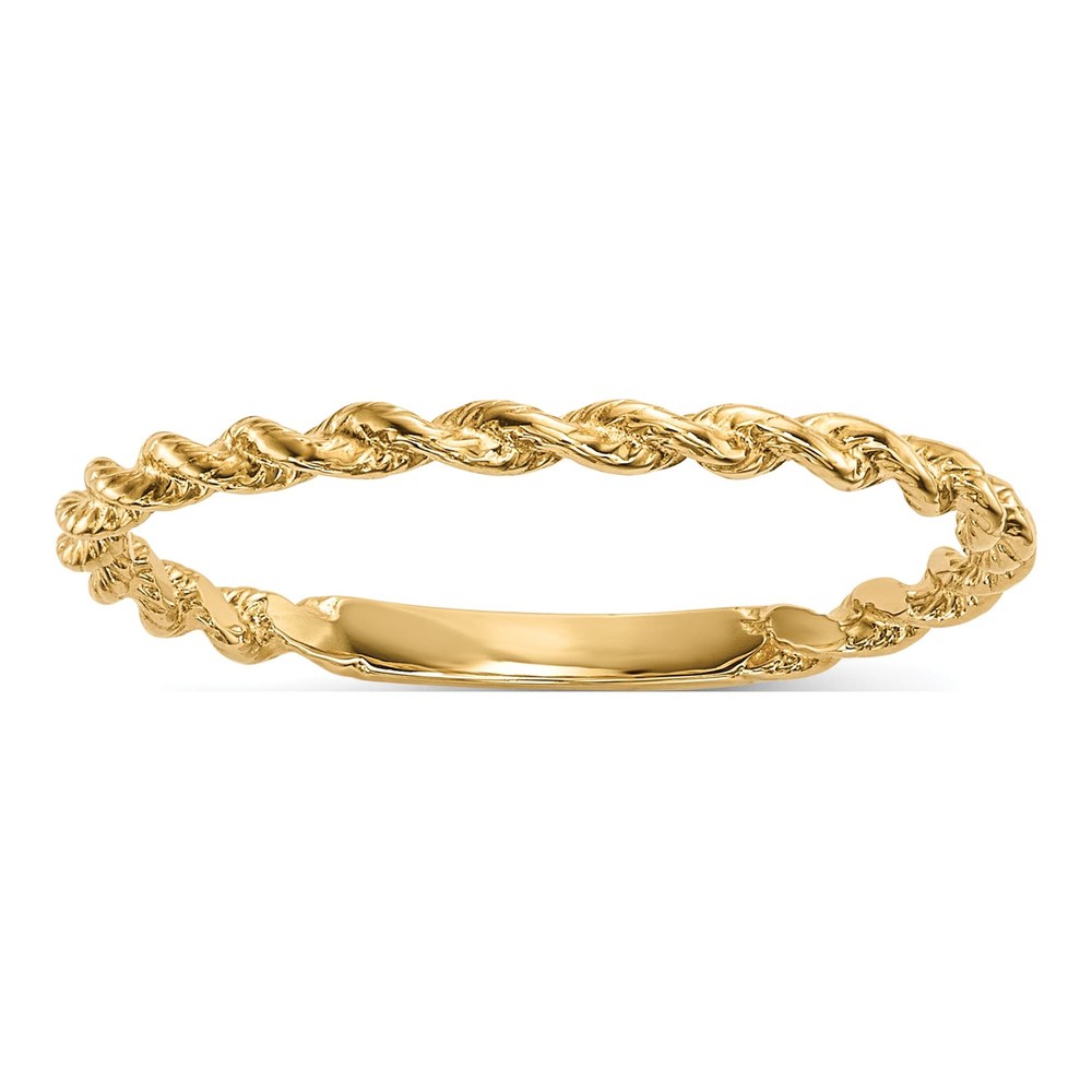 14K Yellow Gold Twisted Rope Ring