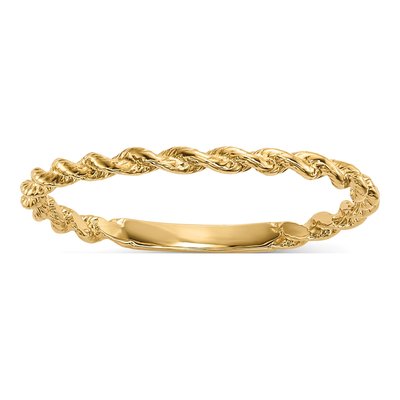 14K Yellow Gold Twisted Rope Ring