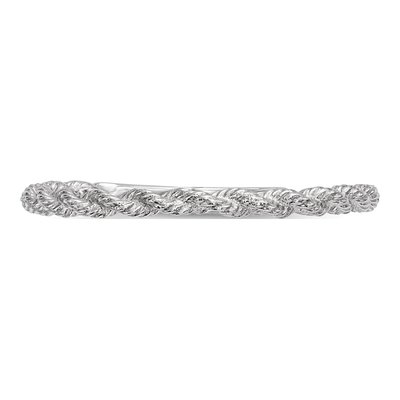 14K White Gold Twisted Rope Ring – view 4