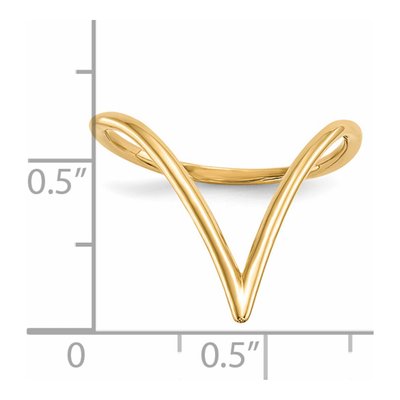 14K Yellow Gold Chevron Ring – view 5