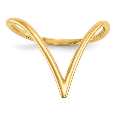 14K Yellow Gold Chevron Ring
