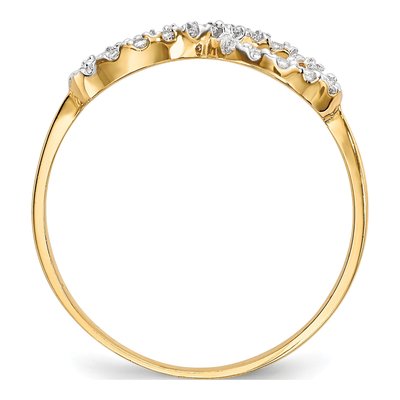 14K Yellow Gold CZ Infinity Ring – view 3