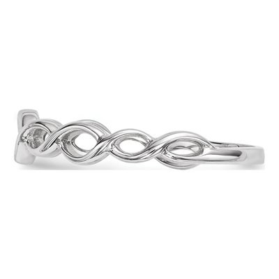 14K White Gold Twisted Loops Ring – view 3