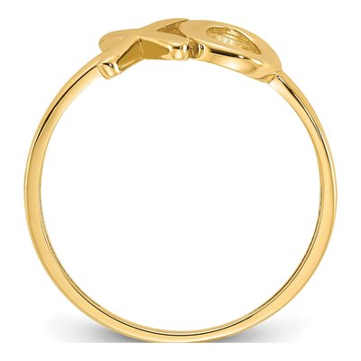 14K Yellow Gold X-O Ring – view 3