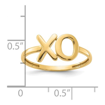 14K Yellow Gold X-O Ring – view 6