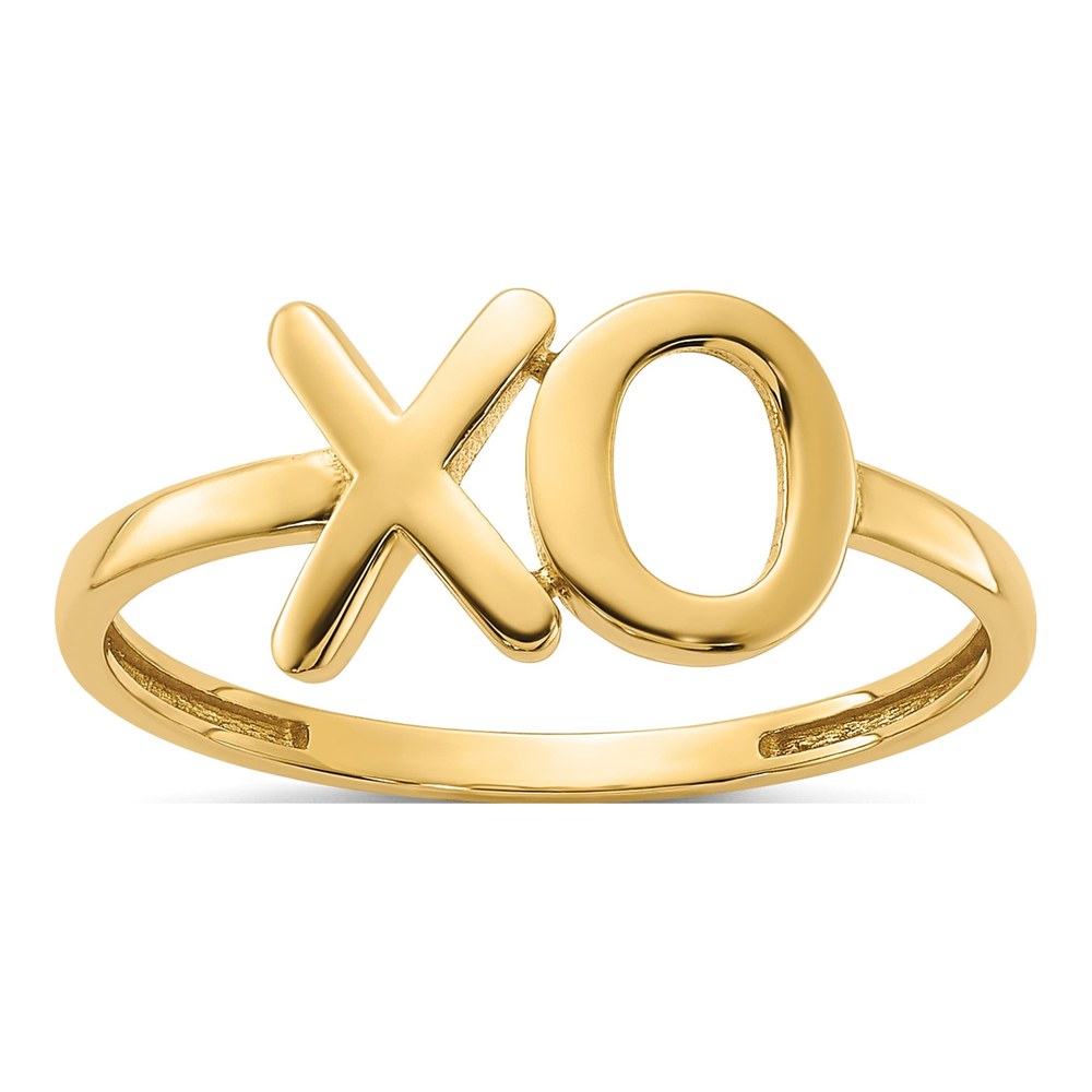 14K Yellow Gold X-O Ring