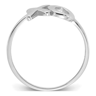 14K White Gold X-O Ring – view 3