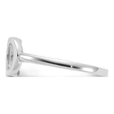 14K White Gold X-O Ring – view 4