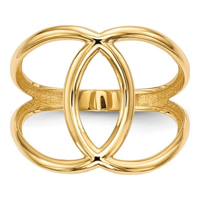 14K Yellow Gold Oval Ring – view 4