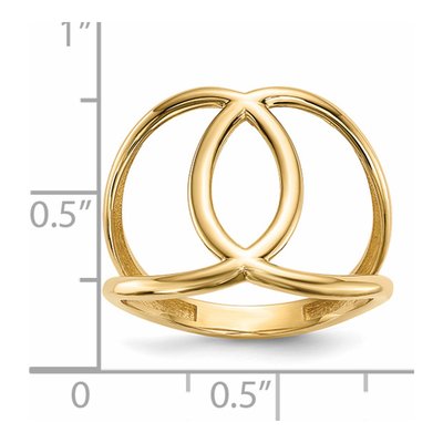 14K Yellow Gold Oval Ring – view 5