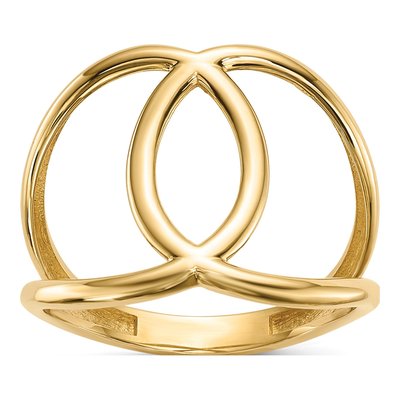 14K Yellow Gold Oval Ring