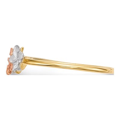 14K Two-Tone Gold Plumeria Flower Ring – view 3