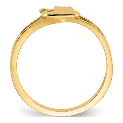 14K Yellow Gold Cat Ring – view 3