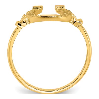 14K Yellow Gold Horseshoe Ring – view 3