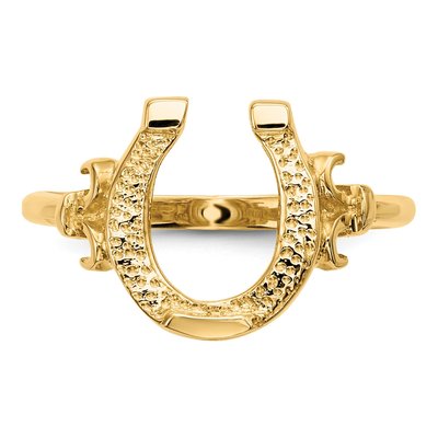 14K Yellow Gold Horseshoe Ring – view 5