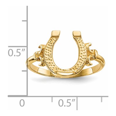 14K Yellow Gold Horseshoe Ring – view 6
