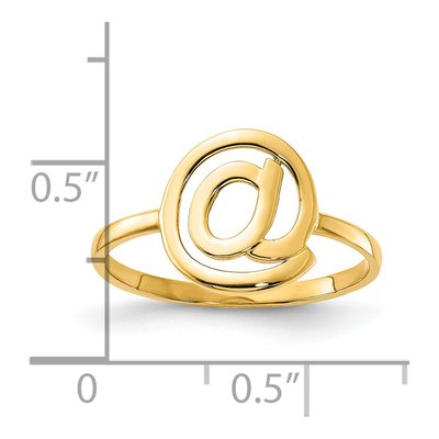 14K Yellow Gold @ Symbol Ring – view 3