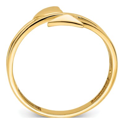 14K Yellow Gold Heart Arrow Ring – view 3