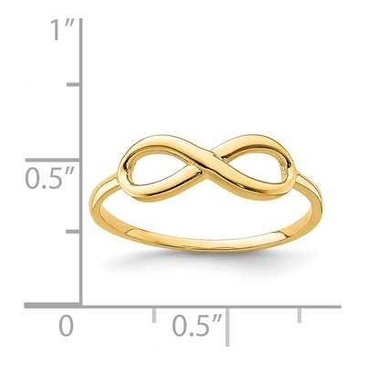 14K Yellow Gold Infinity Ring – view 5