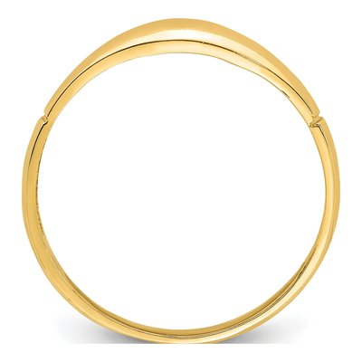 14K Yellow Gold Diamond-Cut Domed Band – view 3