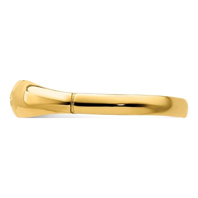 14K Yellow Gold Diamond-Cut Domed Band – view 4