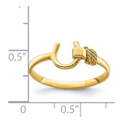 14K Yellow Gold Horseshoe Ring – view 4