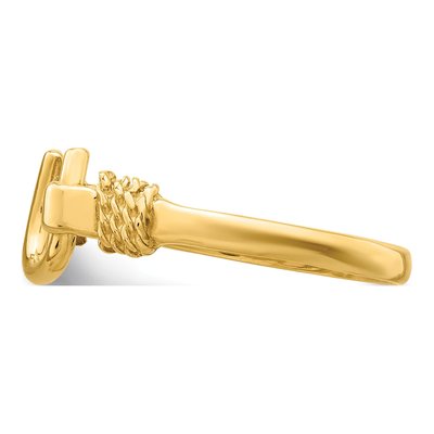 14K Yellow Gold Horseshoe Ring – view 5