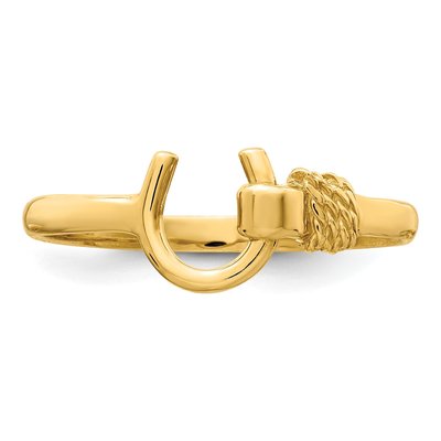 14K Yellow Gold Horseshoe Ring – view 6