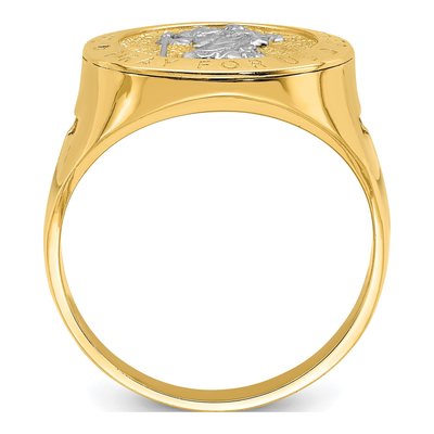 Men's 14K Yellow Gold Saint Christopher Ring – view 3