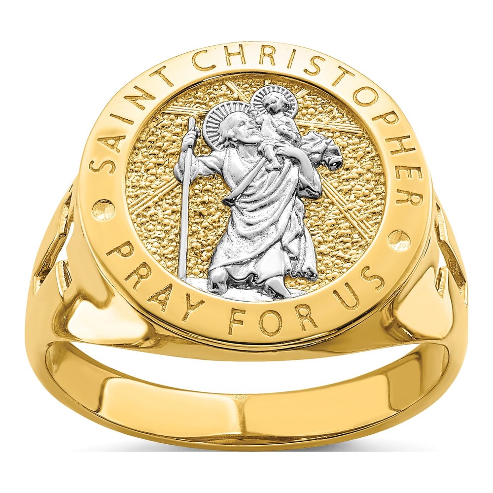 IB Goodman 14K Gold Saint Christopher Men's Ring