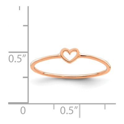 14K Rose Gold Heart Ring – view 3