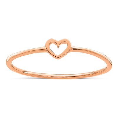 14K Rose Gold Heart Ring