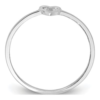14K White Gold Heart Ring – view 2