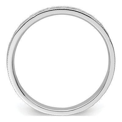 14K White Gold 2.48mm Floral Band – view 2