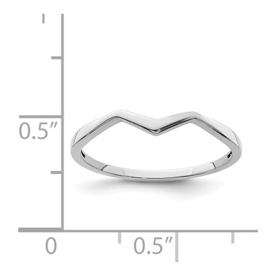 14K White Gold Zig Zag Ring – view 4