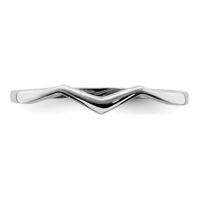 14K White Gold Zig Zag Ring – view 5