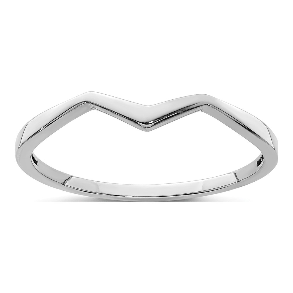 14K White Gold Zig Zag Ring