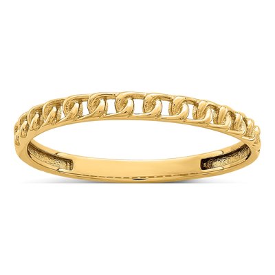 14K Yellow Gold 1.85mm Link Design Band