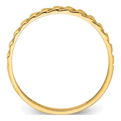 14K Yellow Gold 1.85mm Link Design Band – view 2