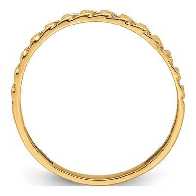 14K Rose Gold 1.85mm Link Design Band – view 2
