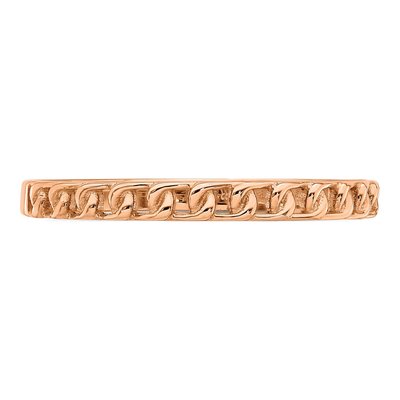 14K Rose Gold 1.85mm Link Design Band – view 5