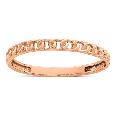 14K Rose Gold 1.85mm Link Design Band