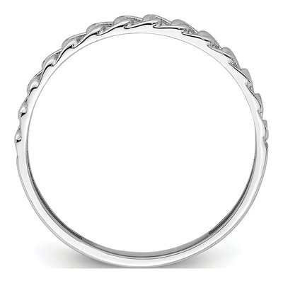14K White Gold 1.85mm Link Design Band – view 2