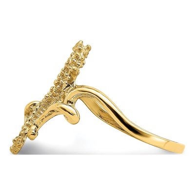 14K Yellow Gold Seahorse Ring – view 5