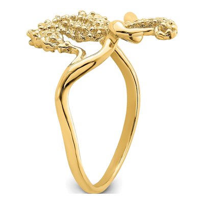 14K Yellow Gold Seahorse Ring – view 8