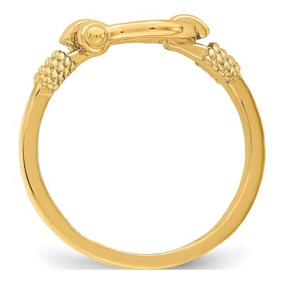 14K Yellow Gold Shackle Ring – view 3