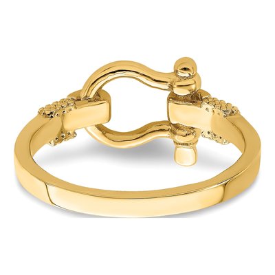 14K Yellow Gold Shackle Ring – view 7