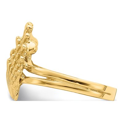 14K Yellow Gold Lions Paw Shell Ring – view 5