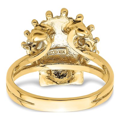 14K Yellow Gold Lions Paw Shell Ring – view 6