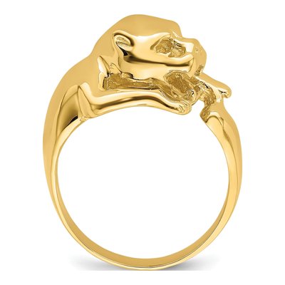 14K Yellow Gold Jungle Cat Ring – view 3